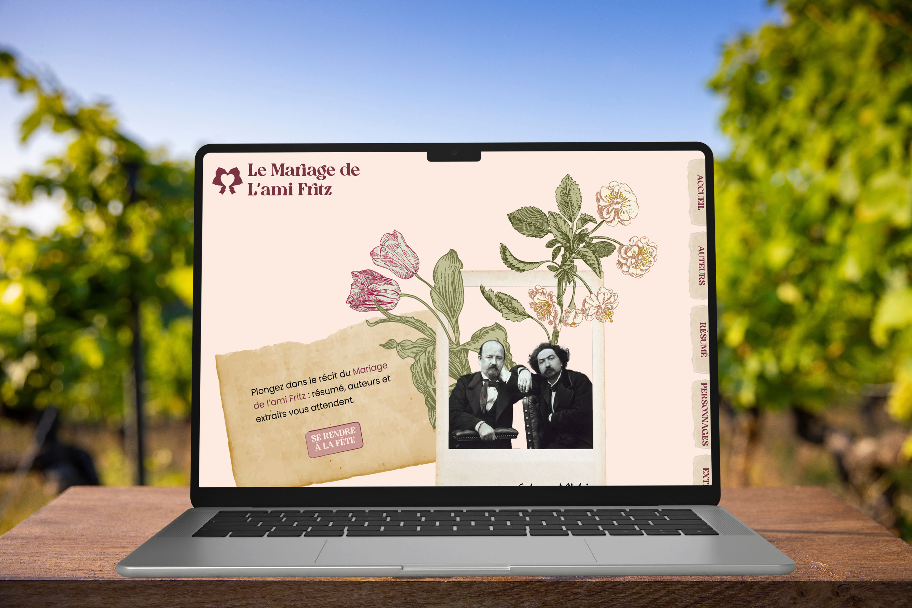 Mockup desktop vignes